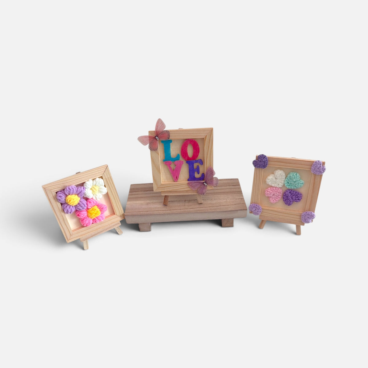 Rotating Love Frame Set - Handcrafted Wooden Display