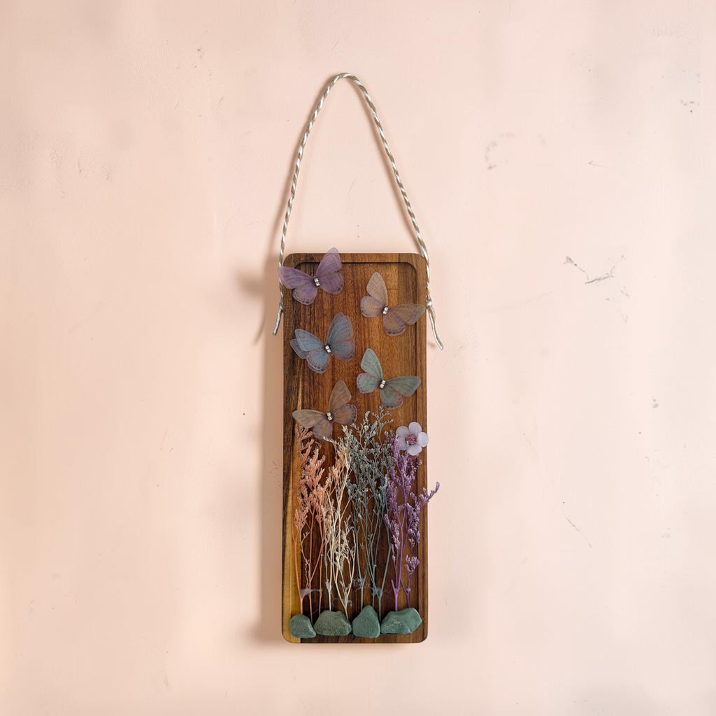 Botanical Butterfly Wooden Wall Art