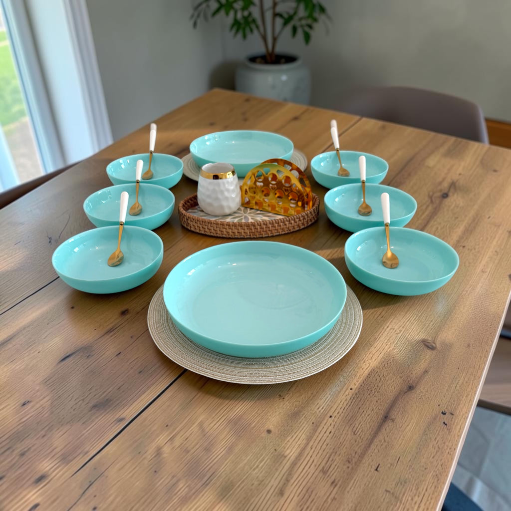 Turquoise Dreams Cake & Dessert Serving Set