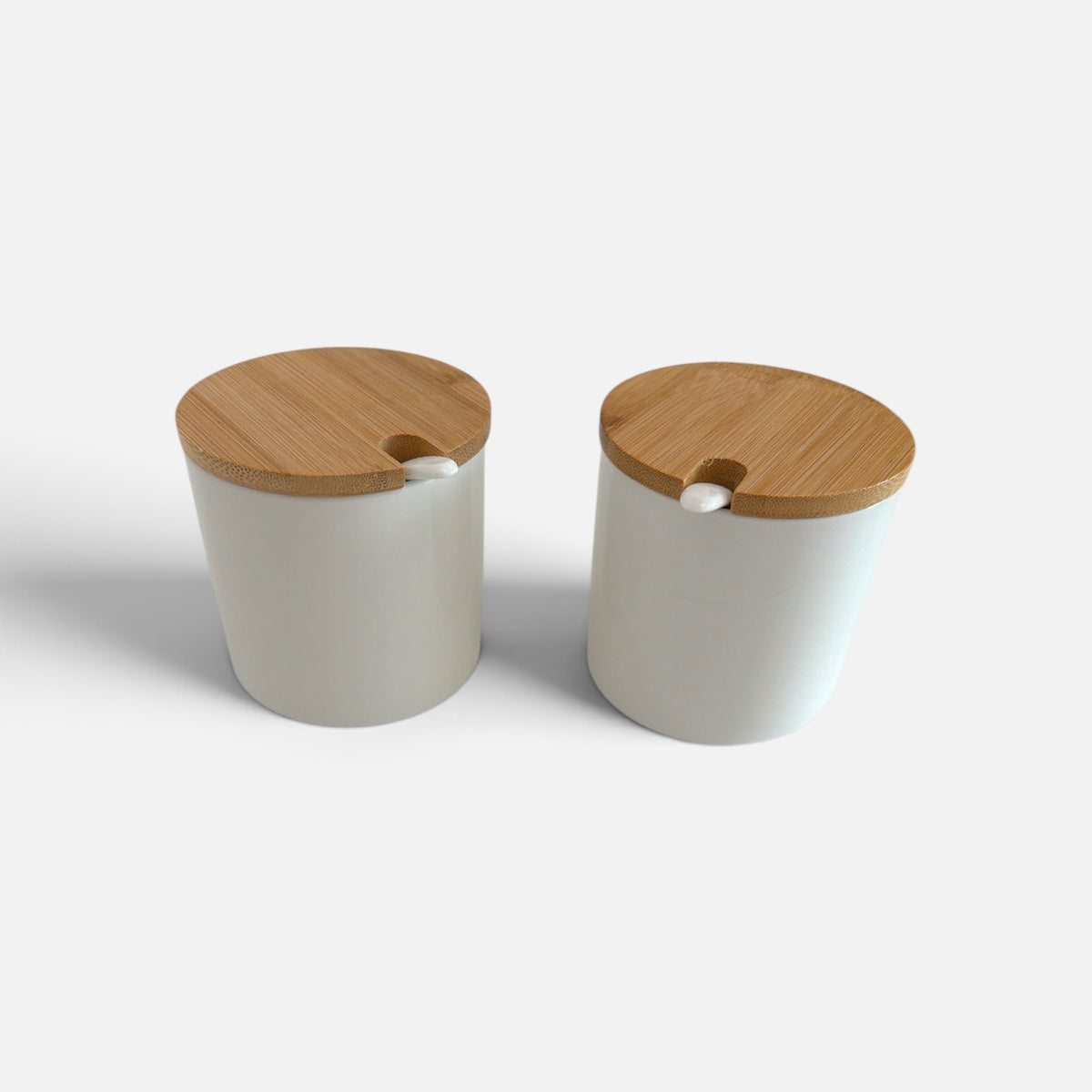 Zen Garden Two-Tier Ceramic & Bamboo Serving Collection