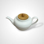 Bamboo & White Ceramic Tea Set – Complete Serving Collection