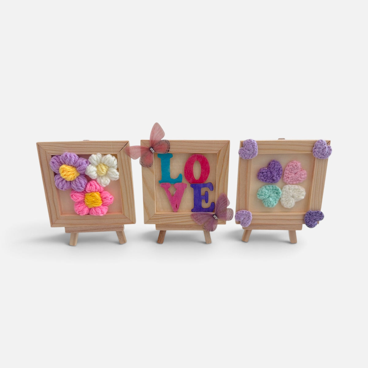 Rotating Love Frame Set - Handcrafted Wooden Display