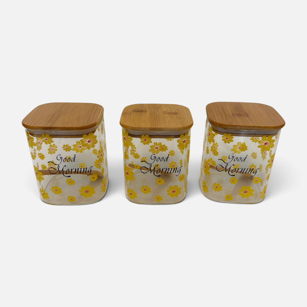 Bamboo Storage Set with Bonus Utensil Holder