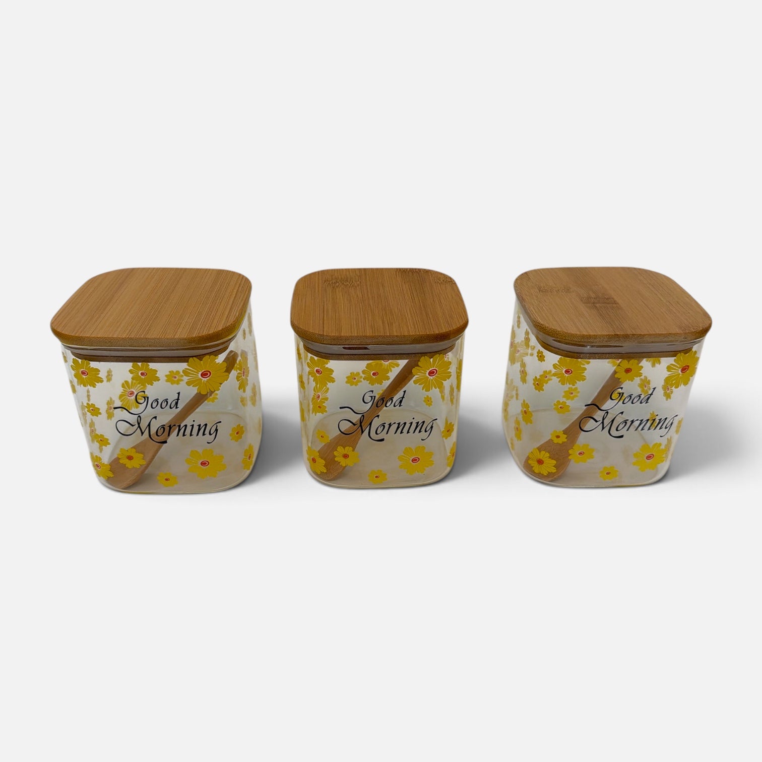 Bamboo Storage Set with Bonus Utensil Holder