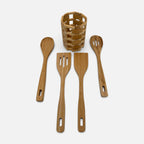 Bamboo Storage Set with Bonus Utensil Holder