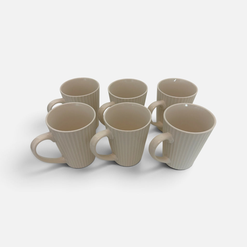 Complete Coffee & Tea Station Set – Ceramic Mug Rack, Sugar Jar, Bowls & Tile Trivet
