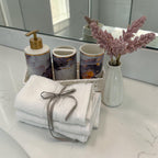 Luxe Marble & Gold Bathroom Essentials Set