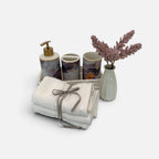 Luxe Marble & Gold Bathroom Essentials Set