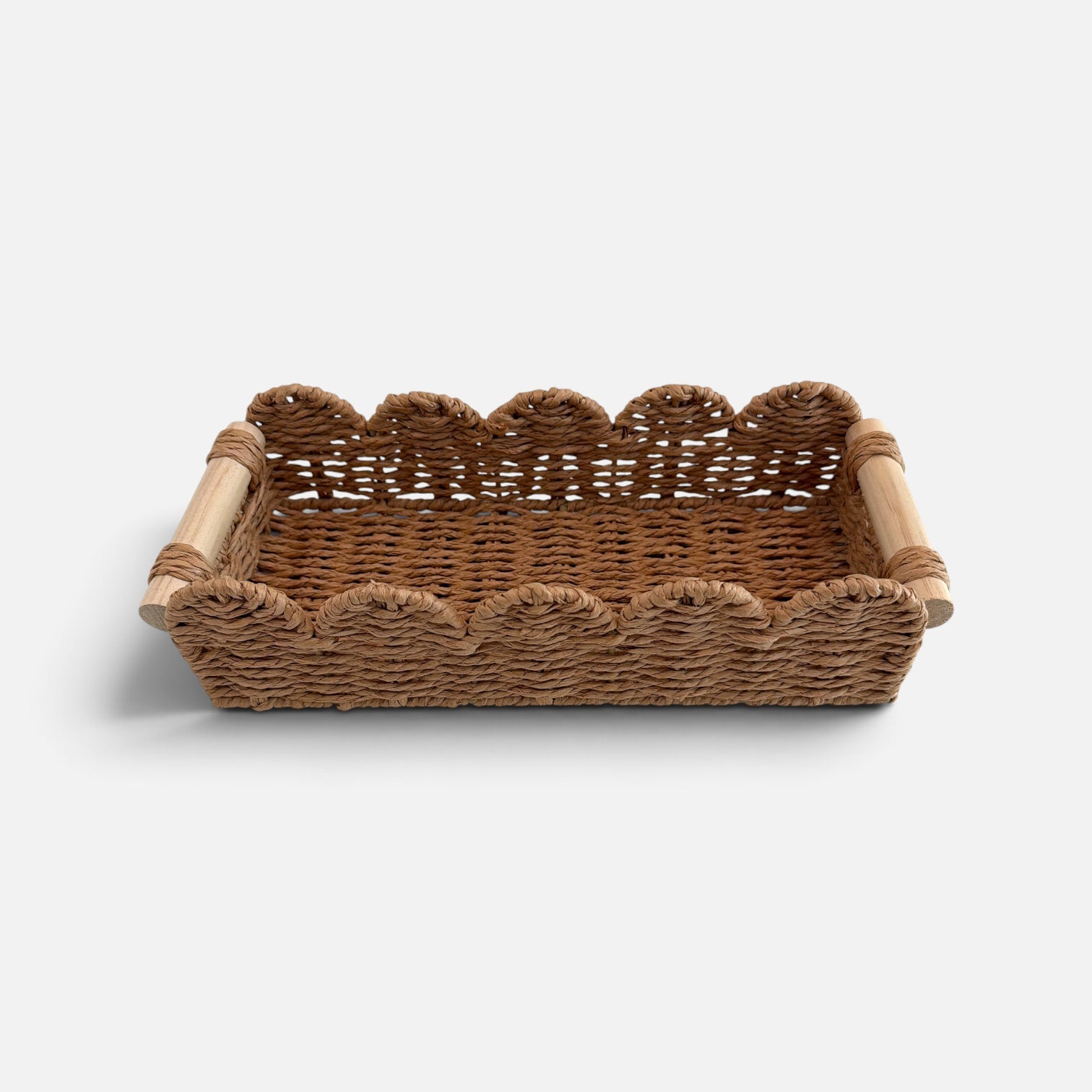 Woven Rattan Bathroom Organizer Set