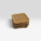 Woven Rattan Serving Tray Set