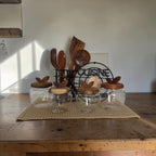 Rustic Kitchen Collection — Wood & Glass Harmony Set