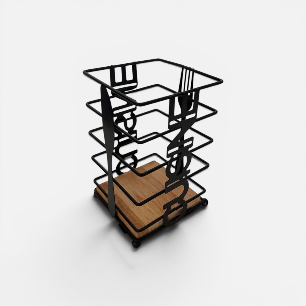 Rustic Kitchen Collection — Wood & Glass Harmony Set